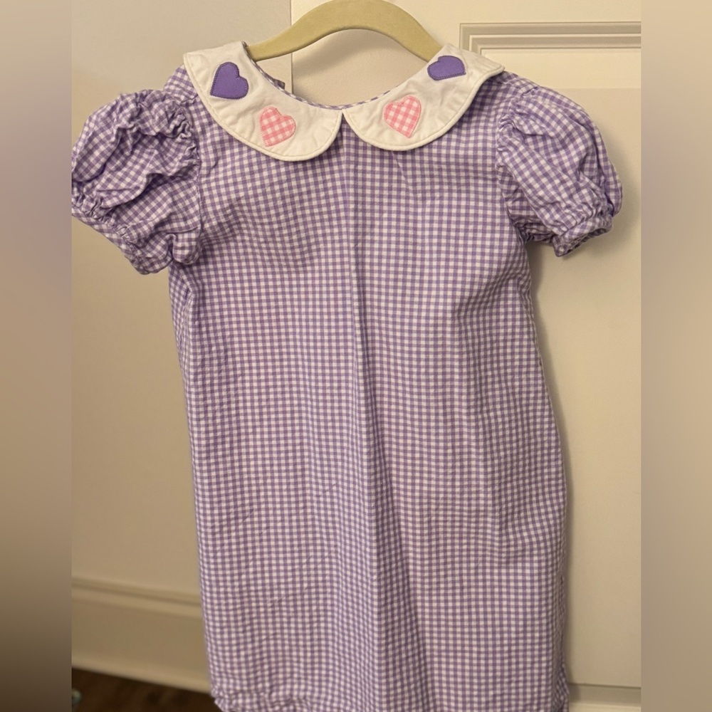 Funtasia too purple gingham heart dress size 5